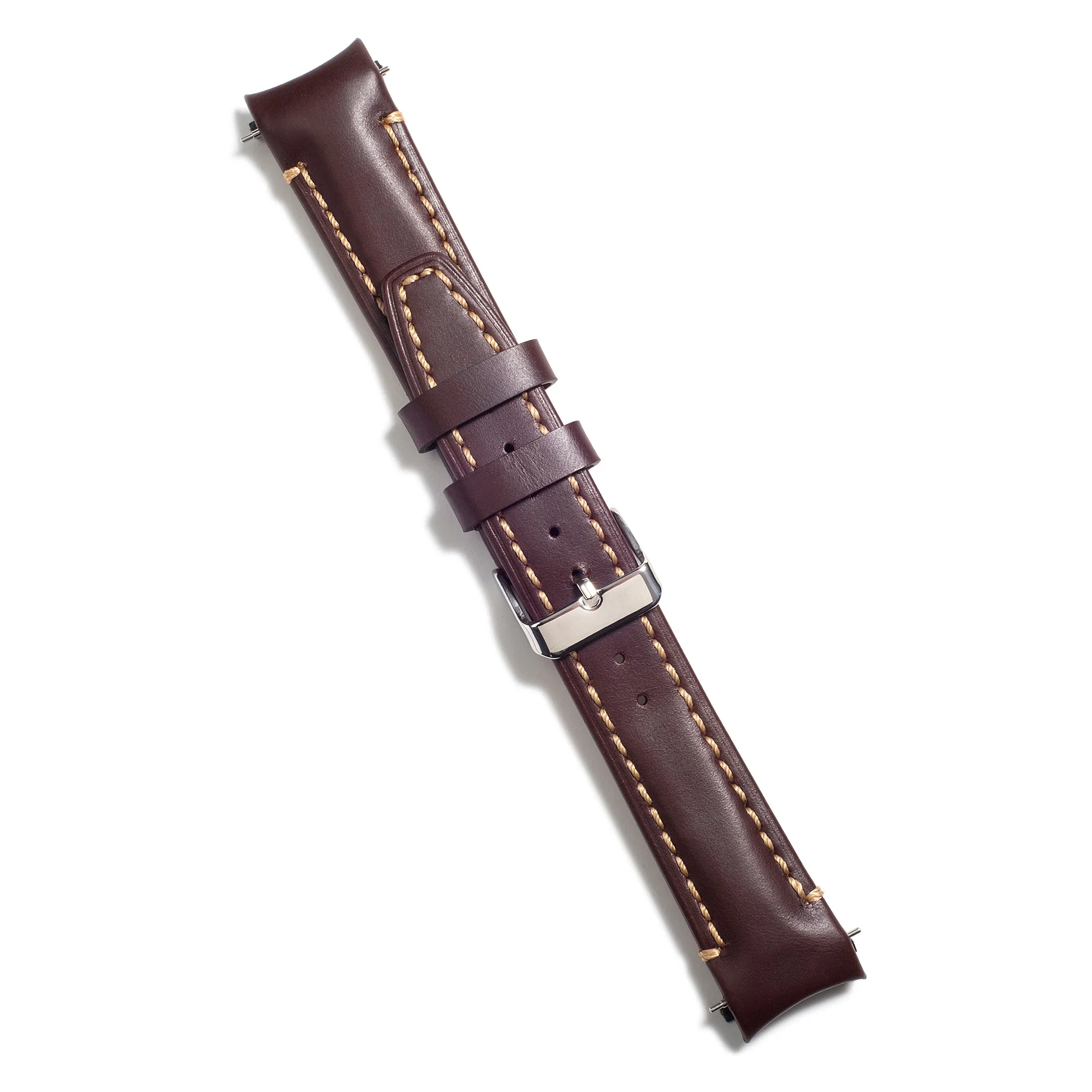 Curved End Leather Strap for Rolex Submariner with Tang Buckle