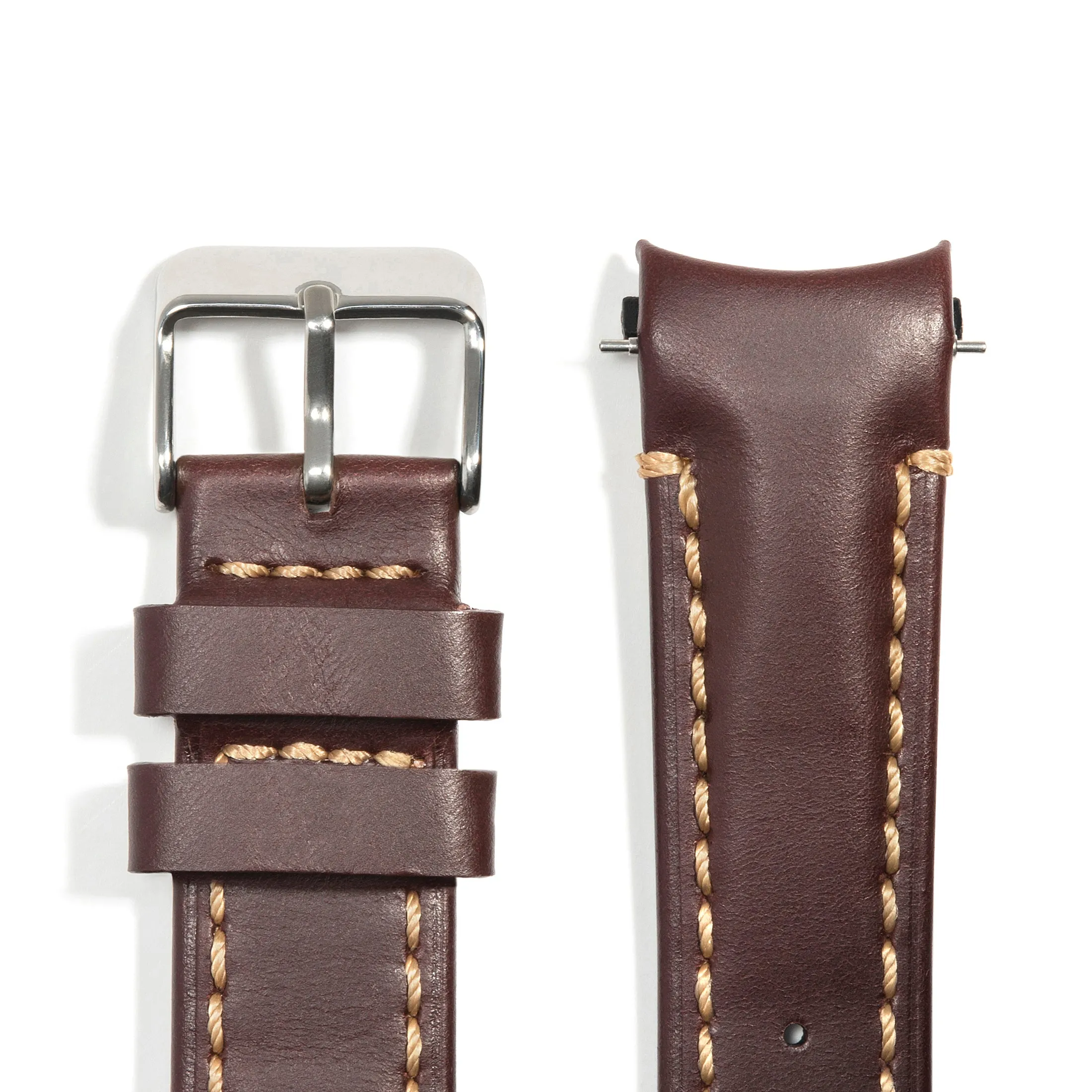 Curved End Leather Strap for Rolex Submariner with Tang Buckle