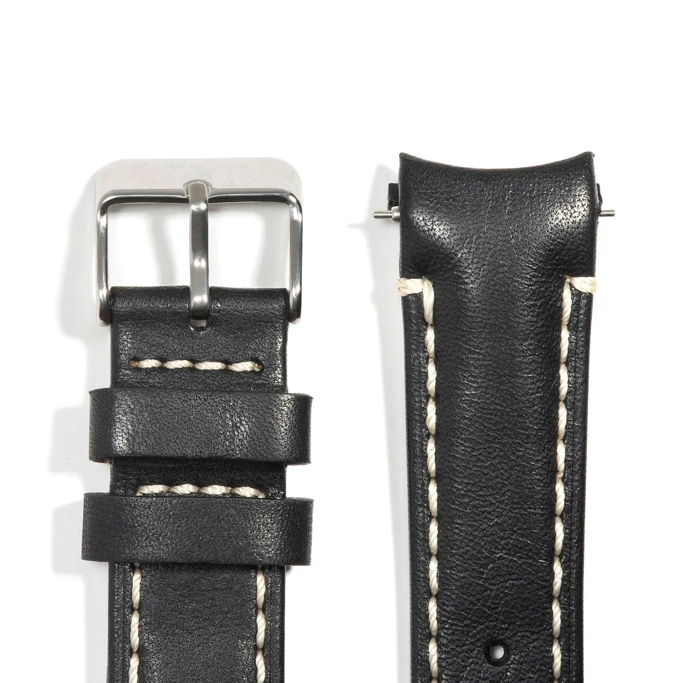Curved End Leather Strap for Rolex Submariner with Tang Buckle