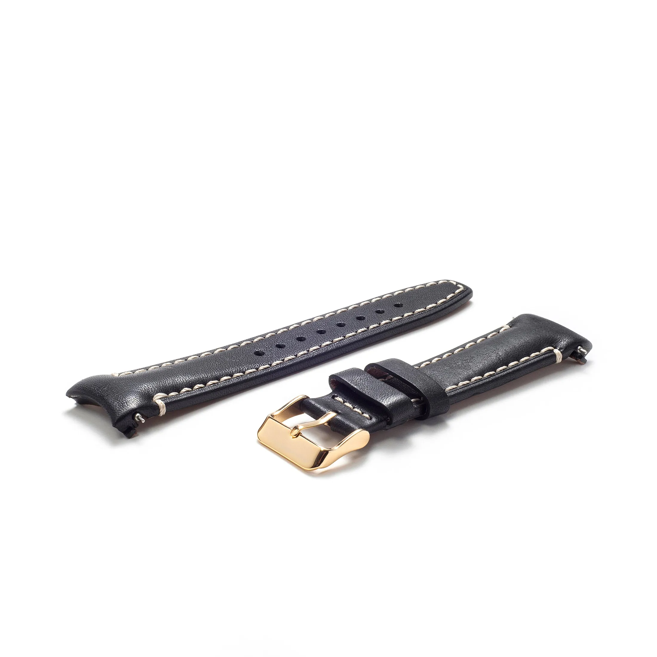 Curved End Leather Strap for Rolex Submariner with Tang Buckle