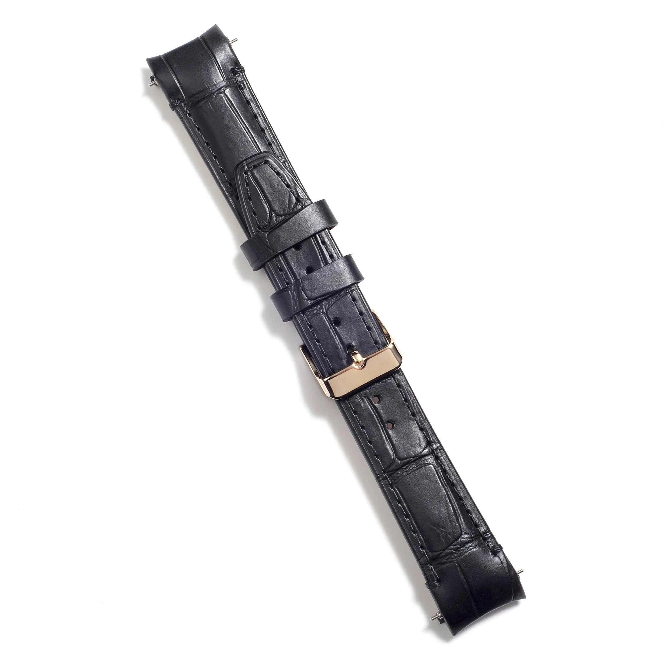 Curved End Leather Strap for Rolex Submariner with Tang Buckle