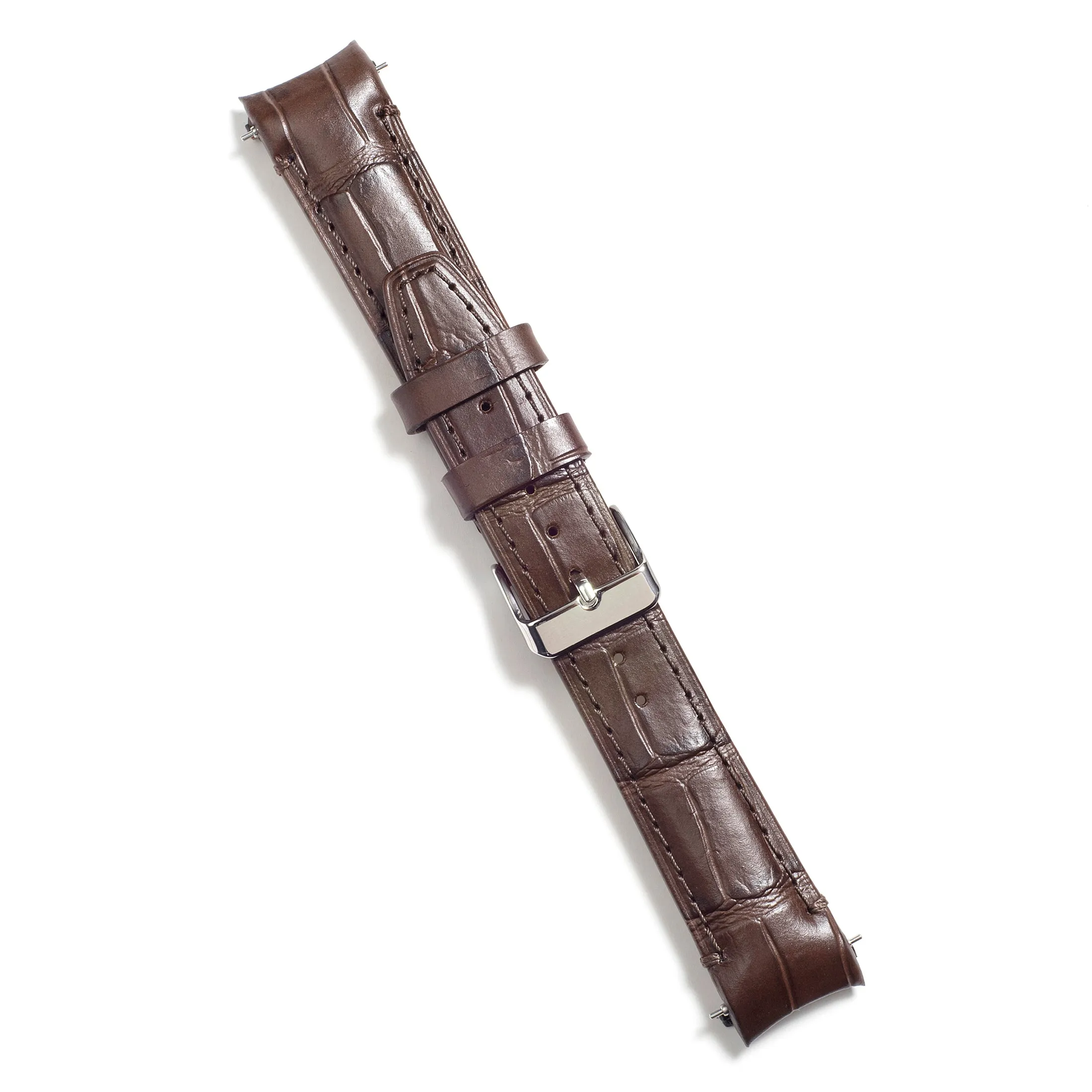 Curved End Leather Strap for Rolex Submariner with Tang Buckle