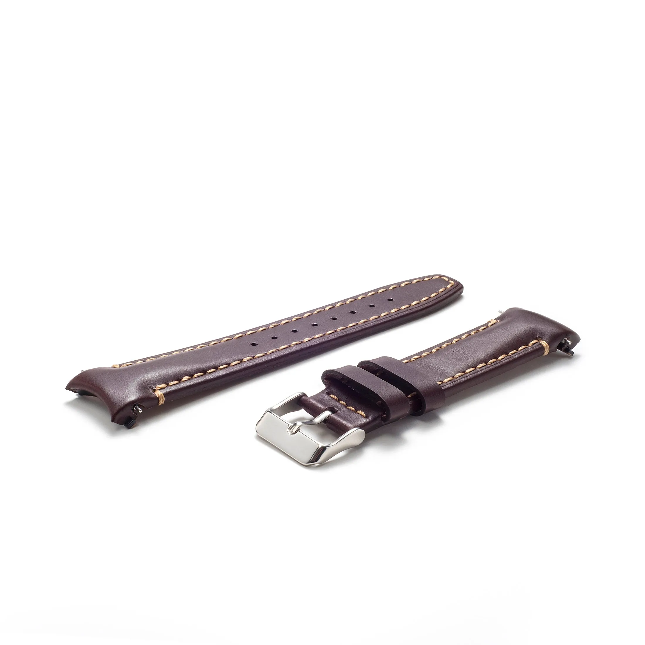 Curved End Leather Strap for Rolex Submariner with Tang Buckle