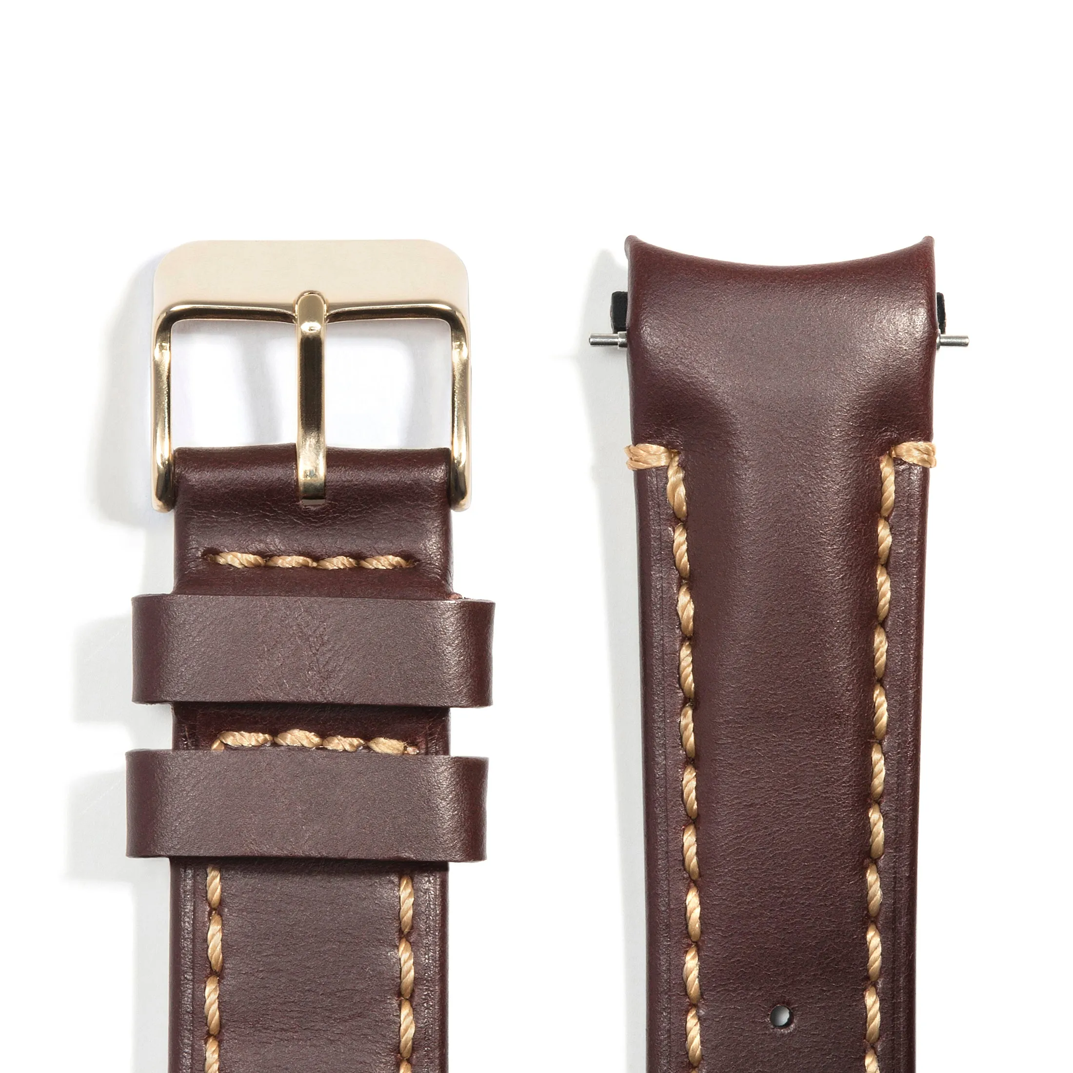 Curved End Leather Strap for Rolex Submariner with Tang Buckle