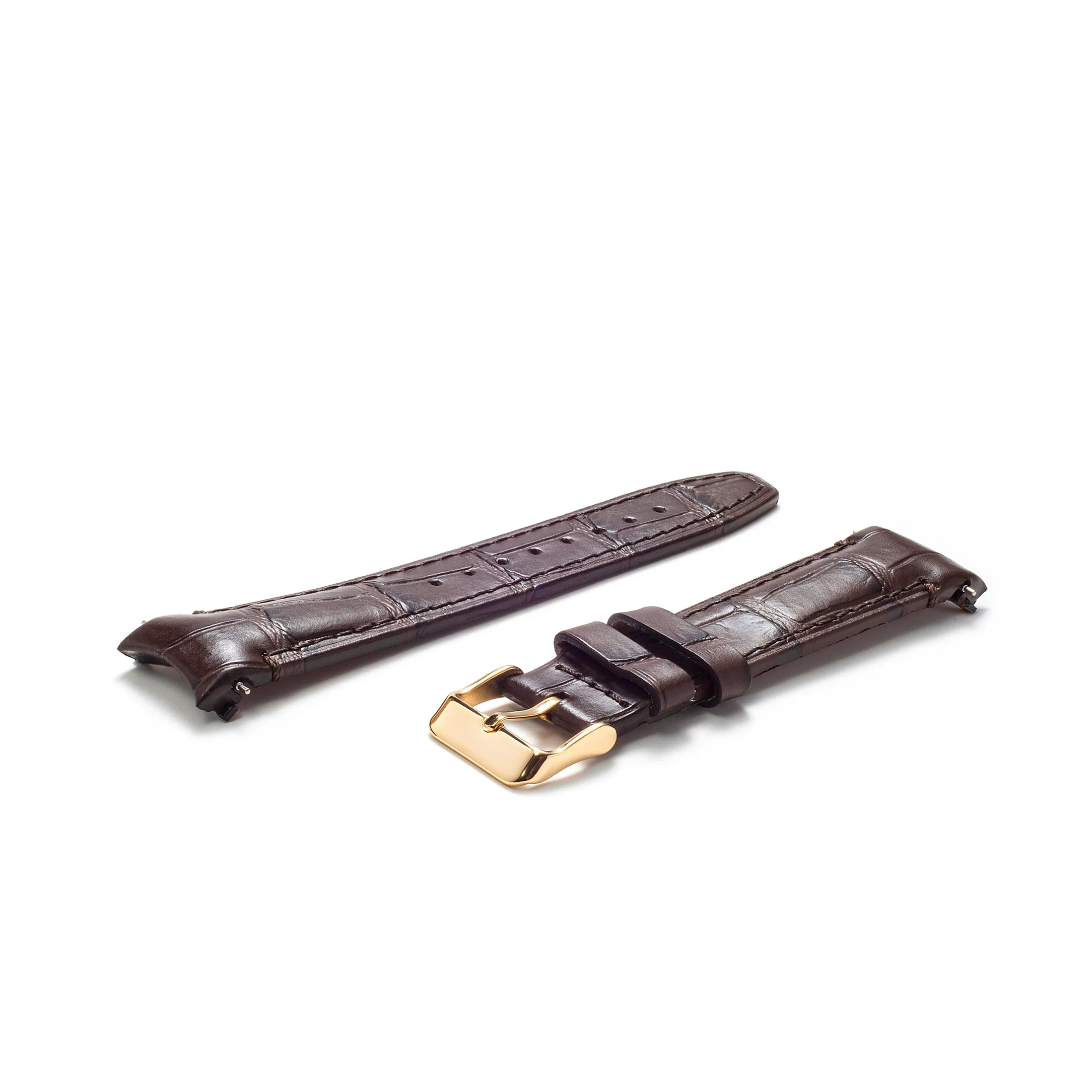 Curved End Leather Strap for Rolex Submariner with Tang Buckle
