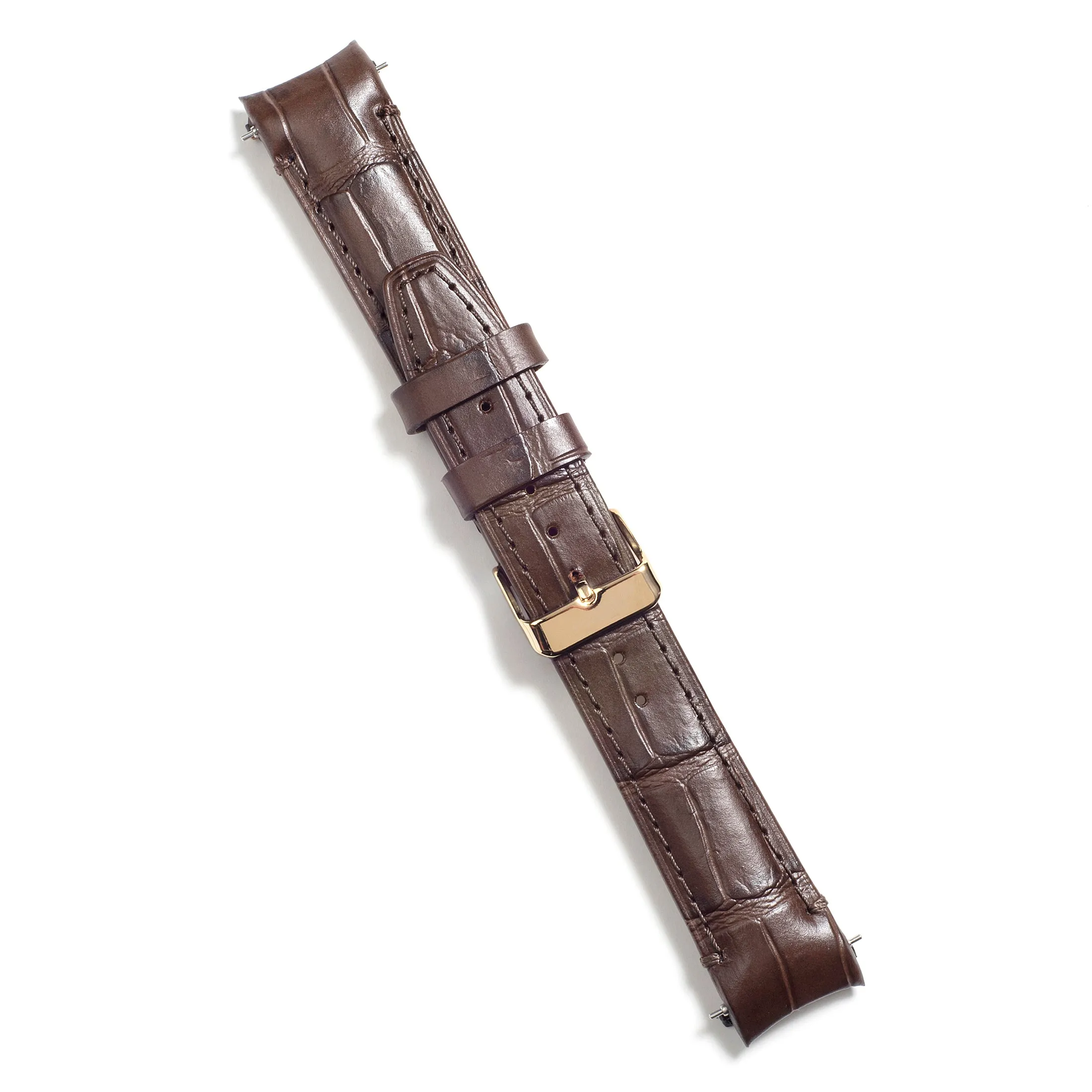 Curved End Leather Strap for Rolex Submariner with Tang Buckle