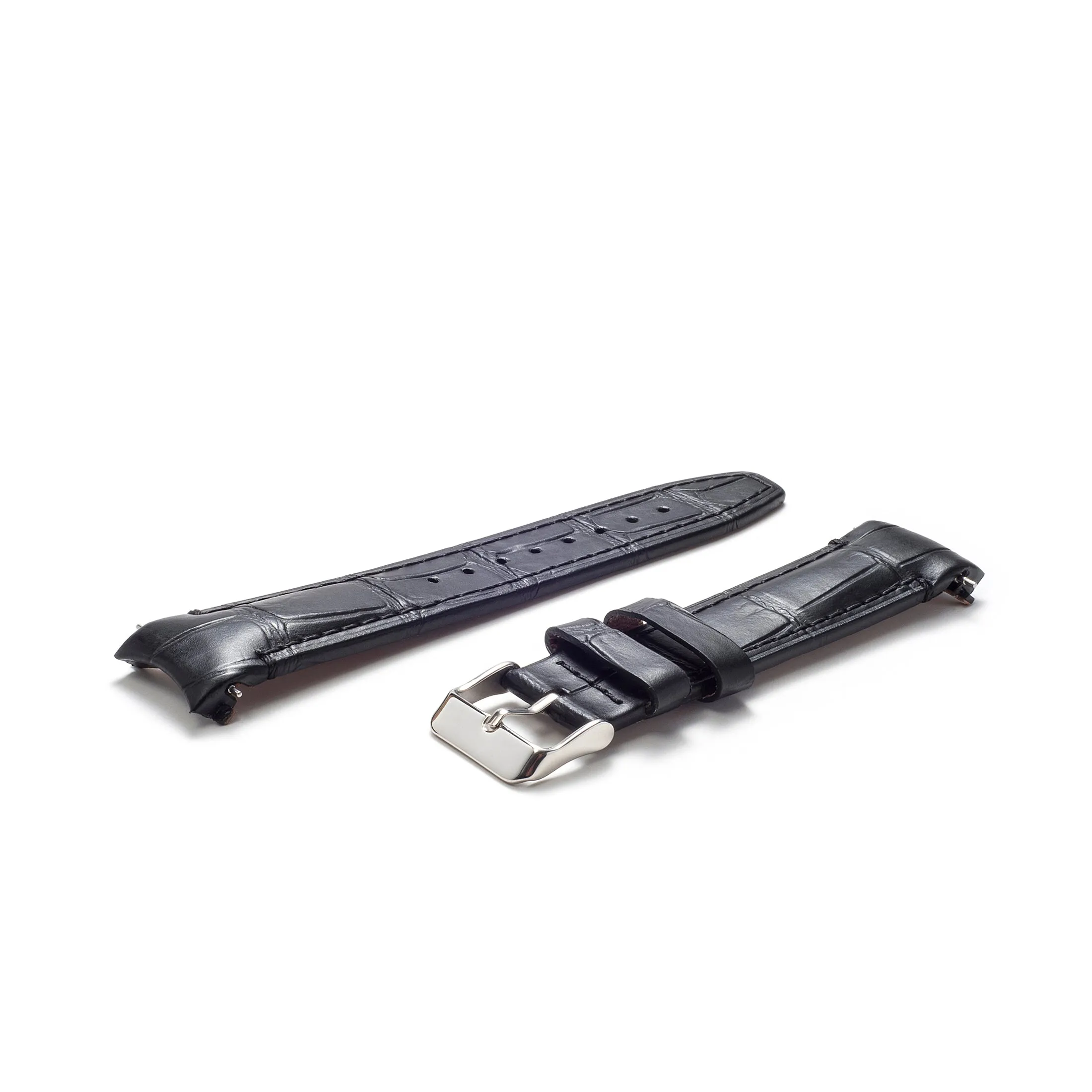 Curved End Leather Strap for Rolex Submariner with Tang Buckle