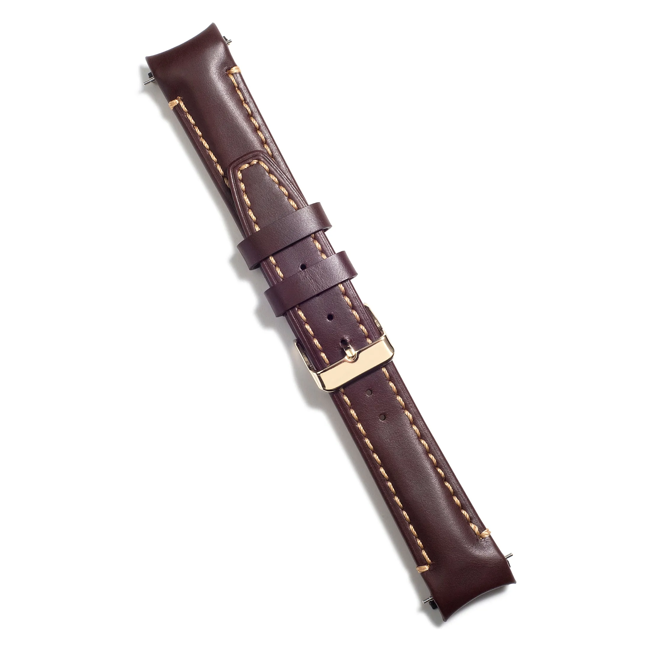 Curved End Leather Strap for Rolex Submariner with Tang Buckle
