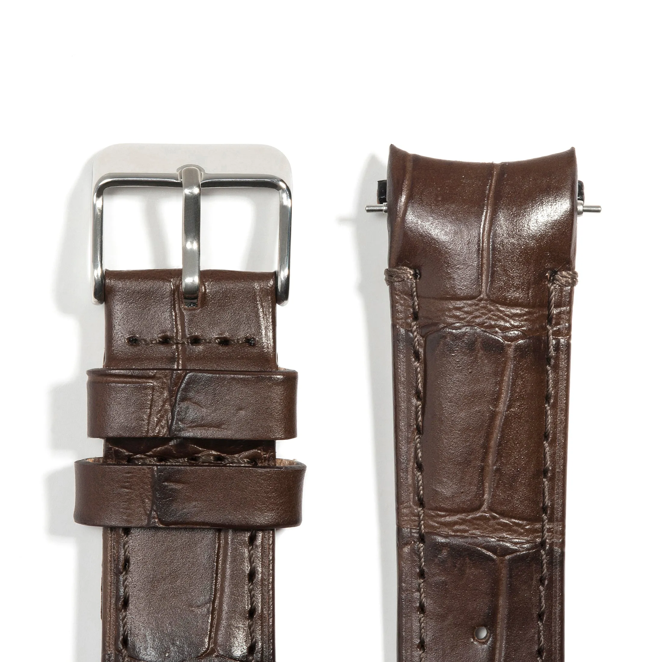 Curved End Leather Strap for Rolex Submariner with Tang Buckle