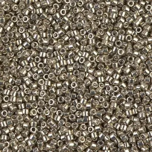 DB 436, Pewter, Galvanized, Transparent, Dyed- Miyuki Delica Beads, Size 11, 5 grams - Seed Bead - Retail & Wholesale