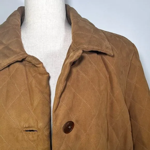 DELLE CELLE Italian Giaccone Quilted Long Jacket Size L