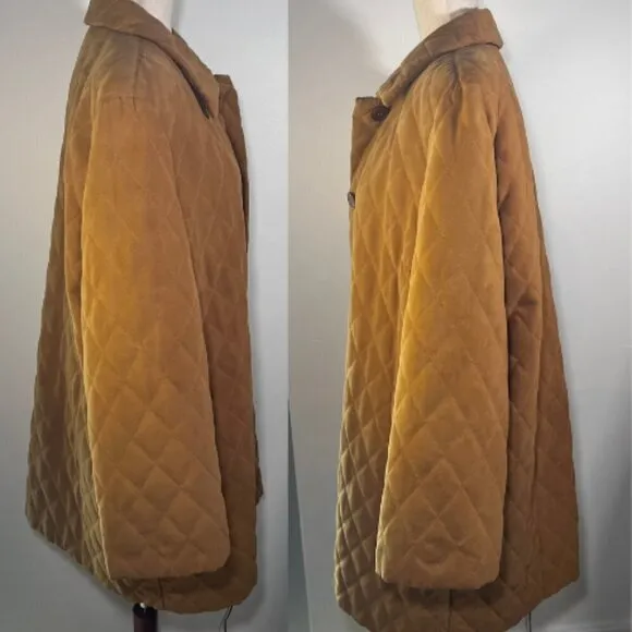 DELLE CELLE Italian Giaccone Quilted Long Jacket Size L
