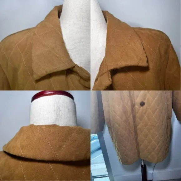 DELLE CELLE Italian Giaccone Quilted Long Jacket Size L