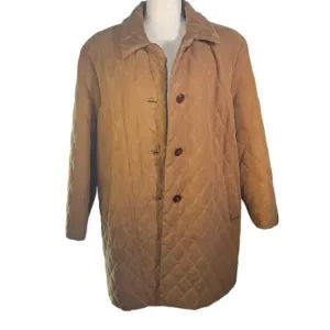 DELLE CELLE Italian Giaccone Quilted Long Jacket Size L