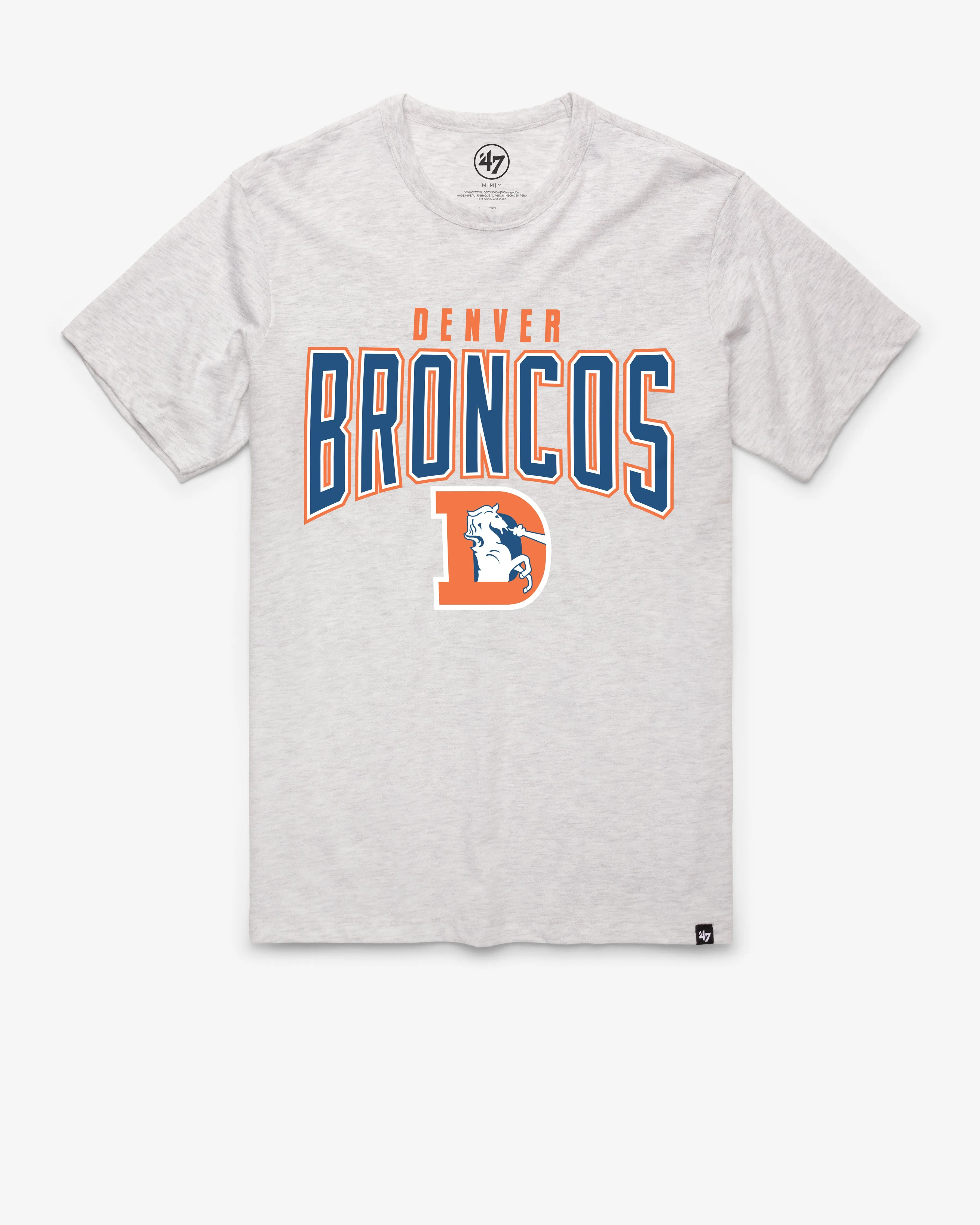 DENVER BRONCOS HISTORIC TEAM ELEMENTS ARCH '47 FRANKLIN TEE