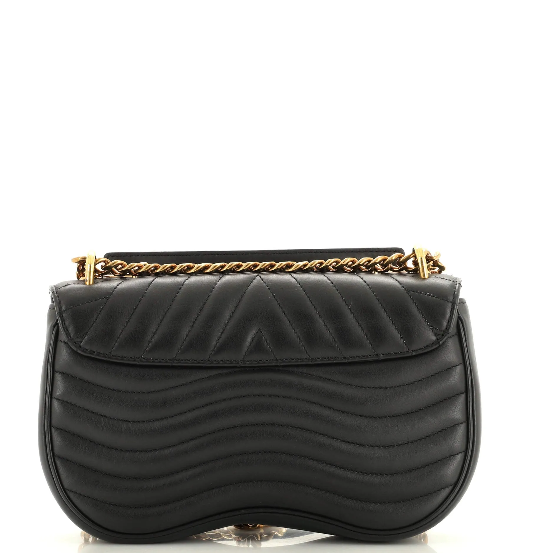Designer New Wave Chain Bag Limited Edition Patches Quilted Leather MM