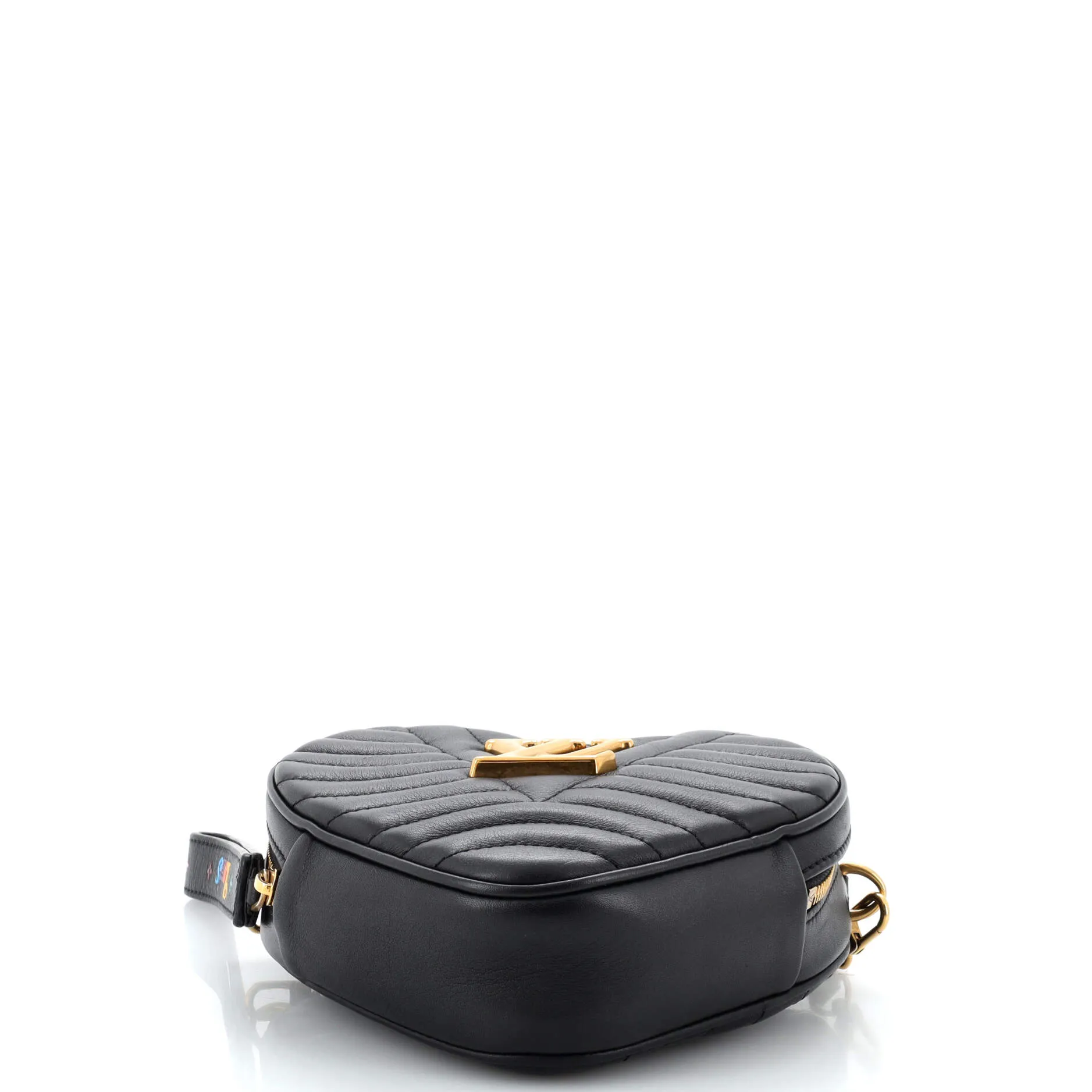 Designer New Wave Heart Crossbody Bag Quilted Leather