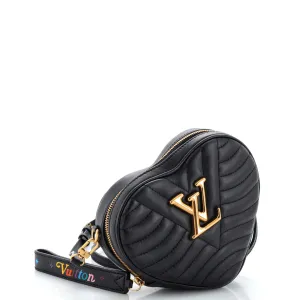 Designer New Wave Heart Crossbody Bag Quilted Leather