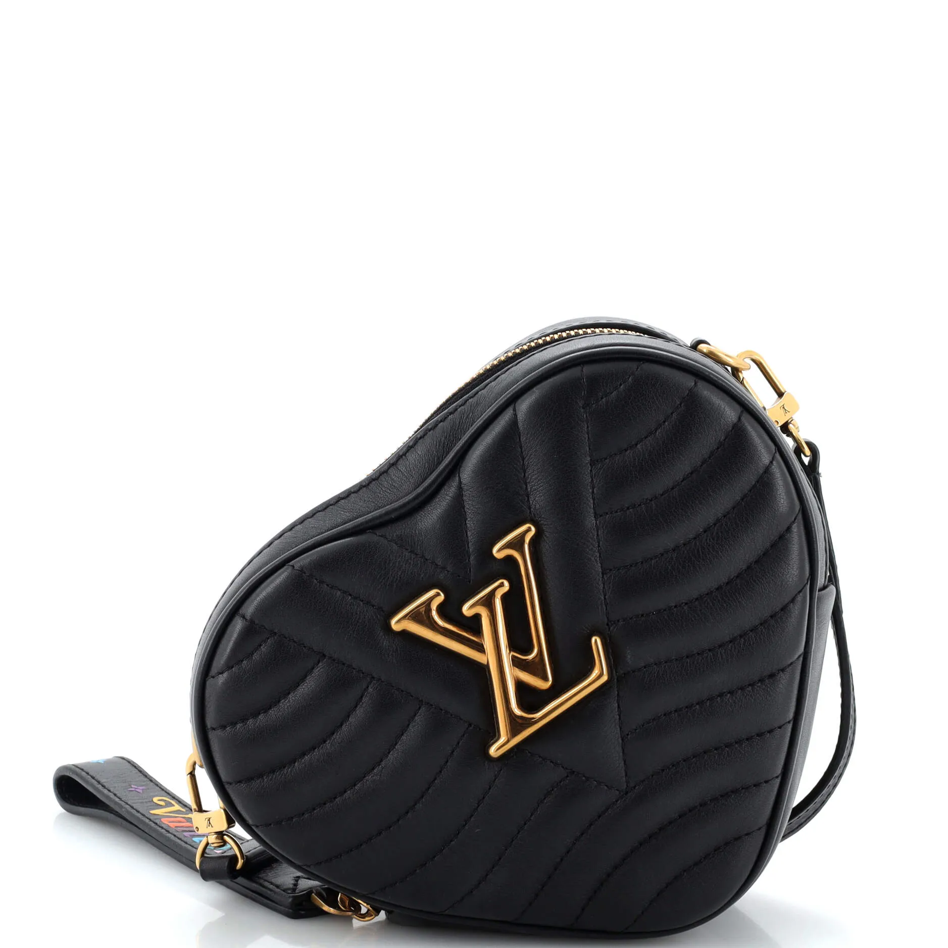 Designer New Wave Heart Crossbody Bag Quilted Leather