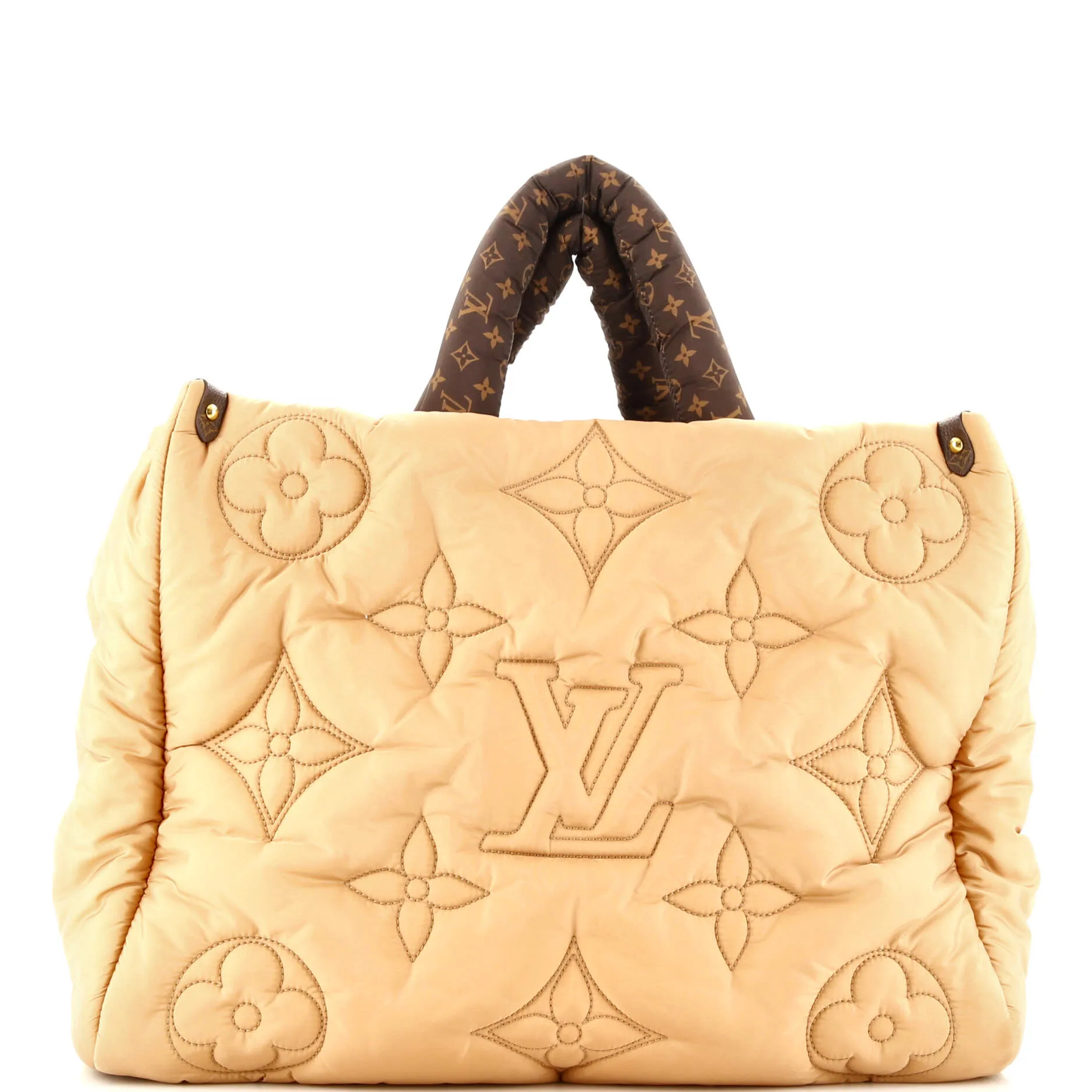 Designer Pillow OnTheGo Tote Monogram Quilted Econyl Nylon GM