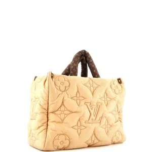 Designer Pillow OnTheGo Tote Monogram Quilted Econyl Nylon GM