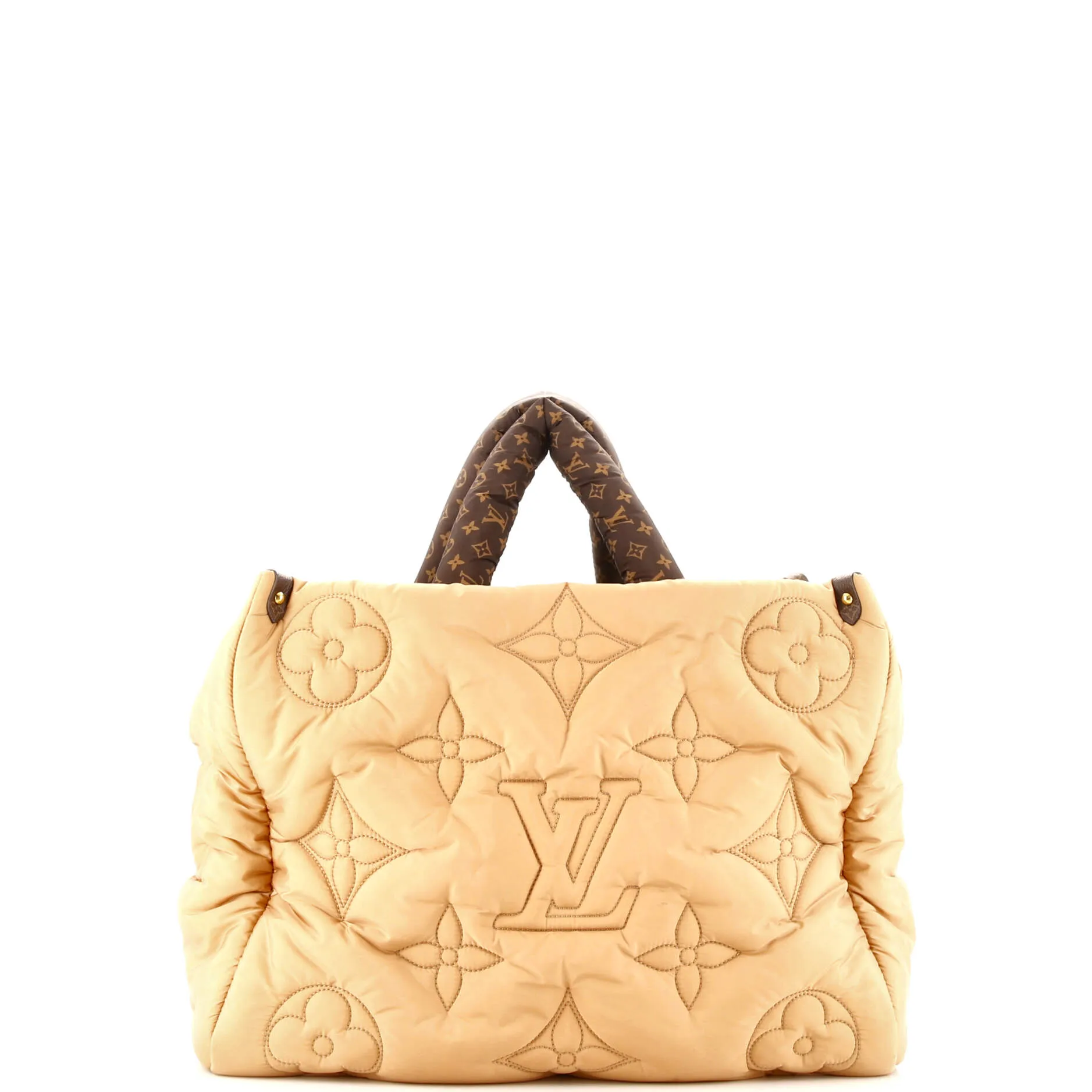 Designer Pillow OnTheGo Tote Monogram Quilted Econyl Nylon GM