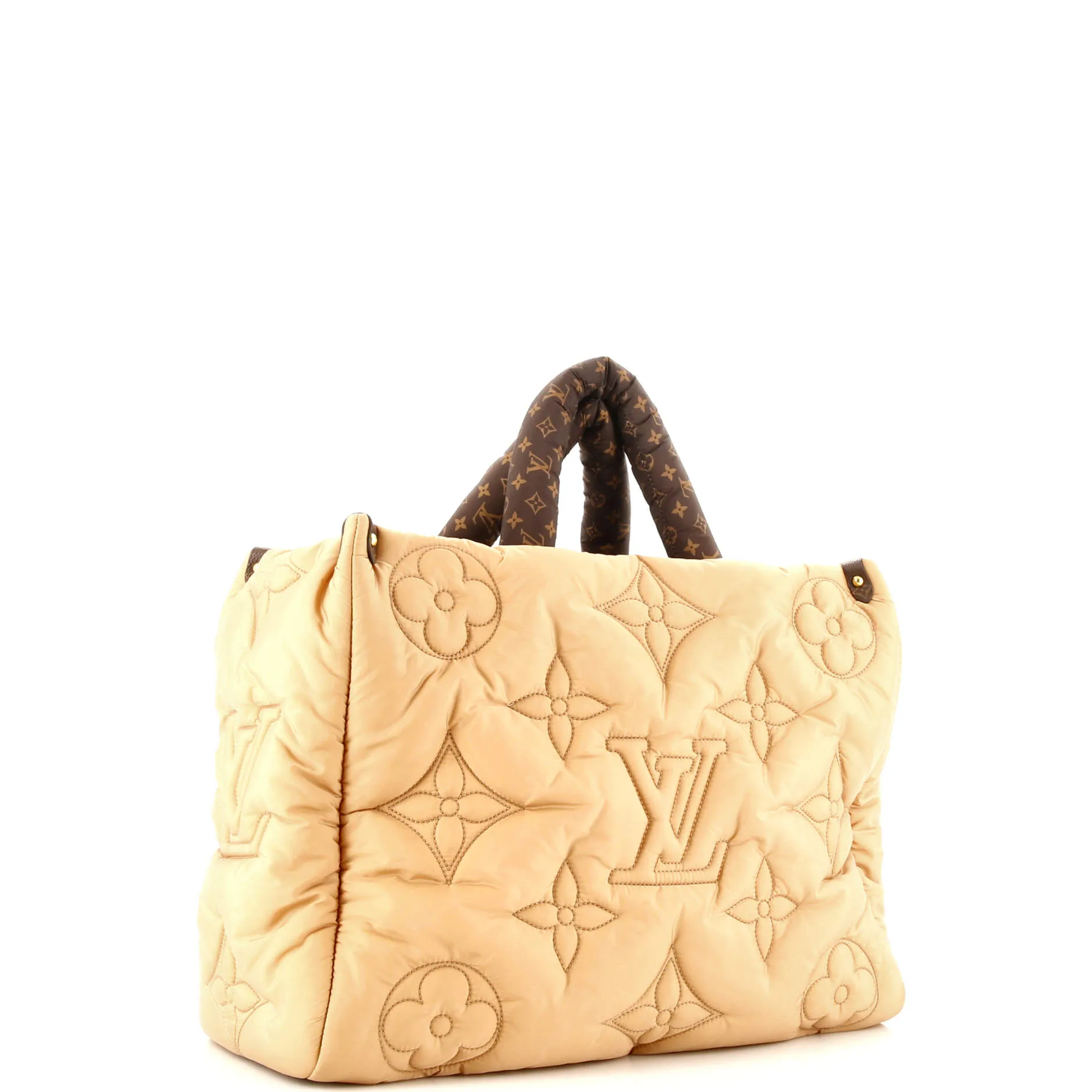 Designer Pillow OnTheGo Tote Monogram Quilted Econyl Nylon GM
