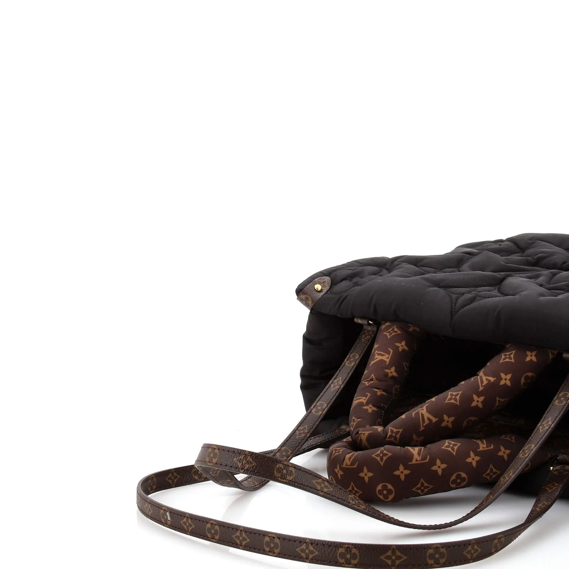 Designer Pillow OnTheGo Tote Monogram Quilted Econyl Nylon MM