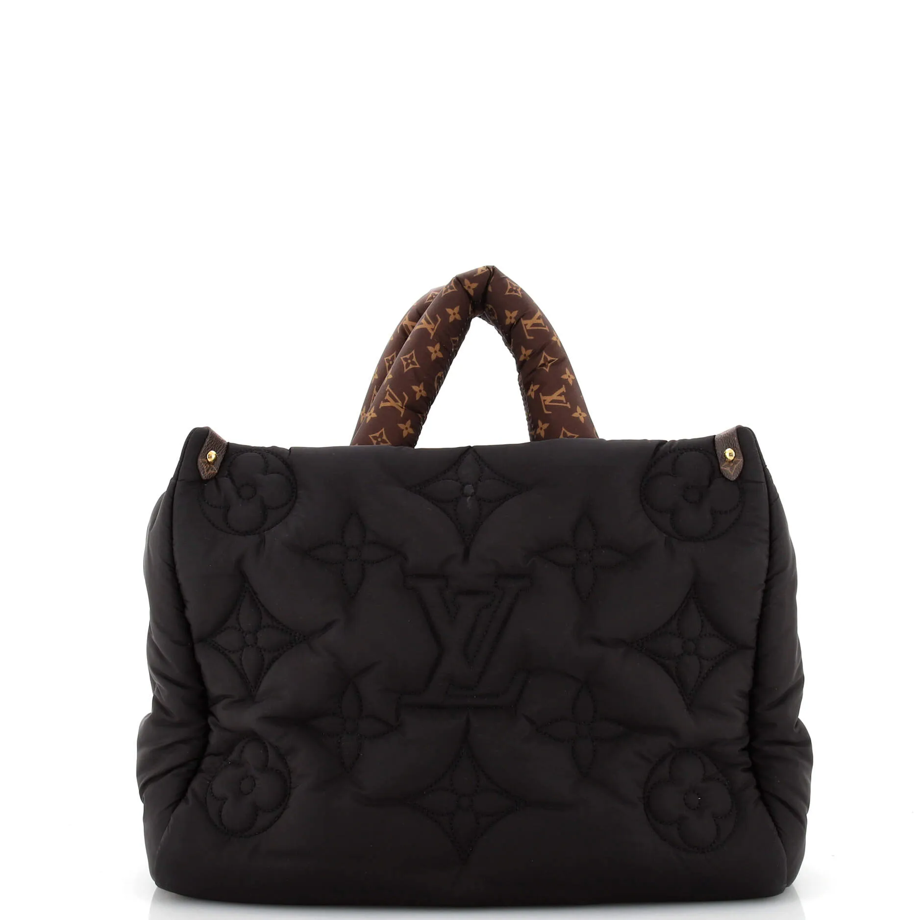 Designer Pillow OnTheGo Tote Monogram Quilted Econyl Nylon MM