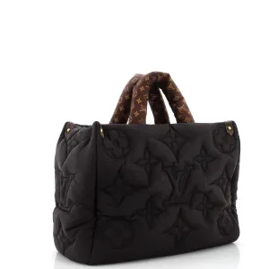 Designer Pillow OnTheGo Tote Monogram Quilted Econyl Nylon MM