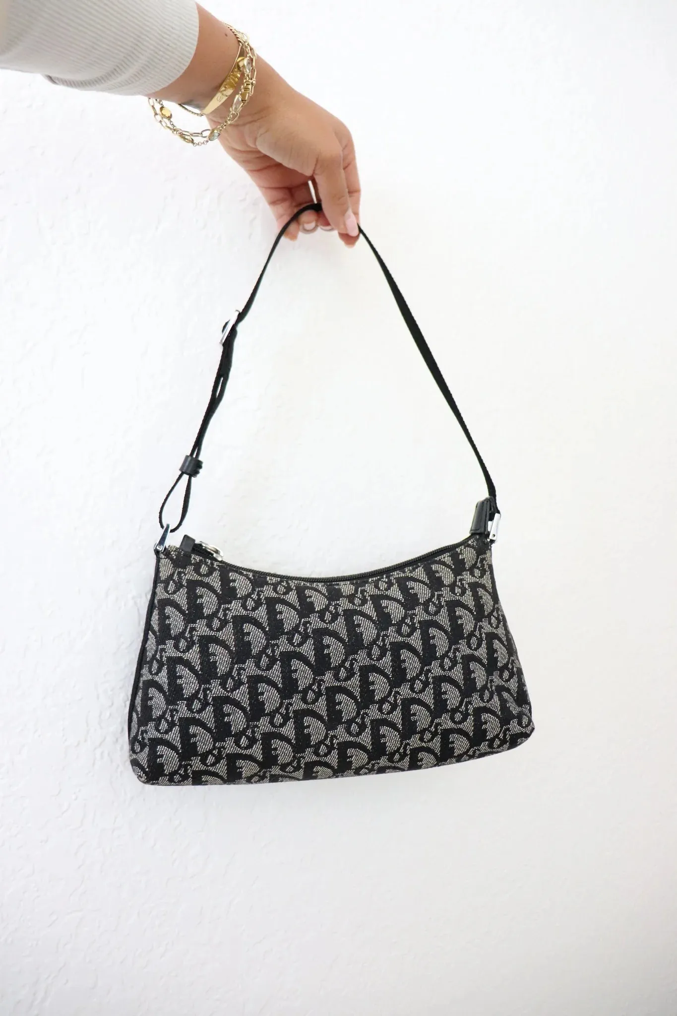 DIOR monogram navy handbag