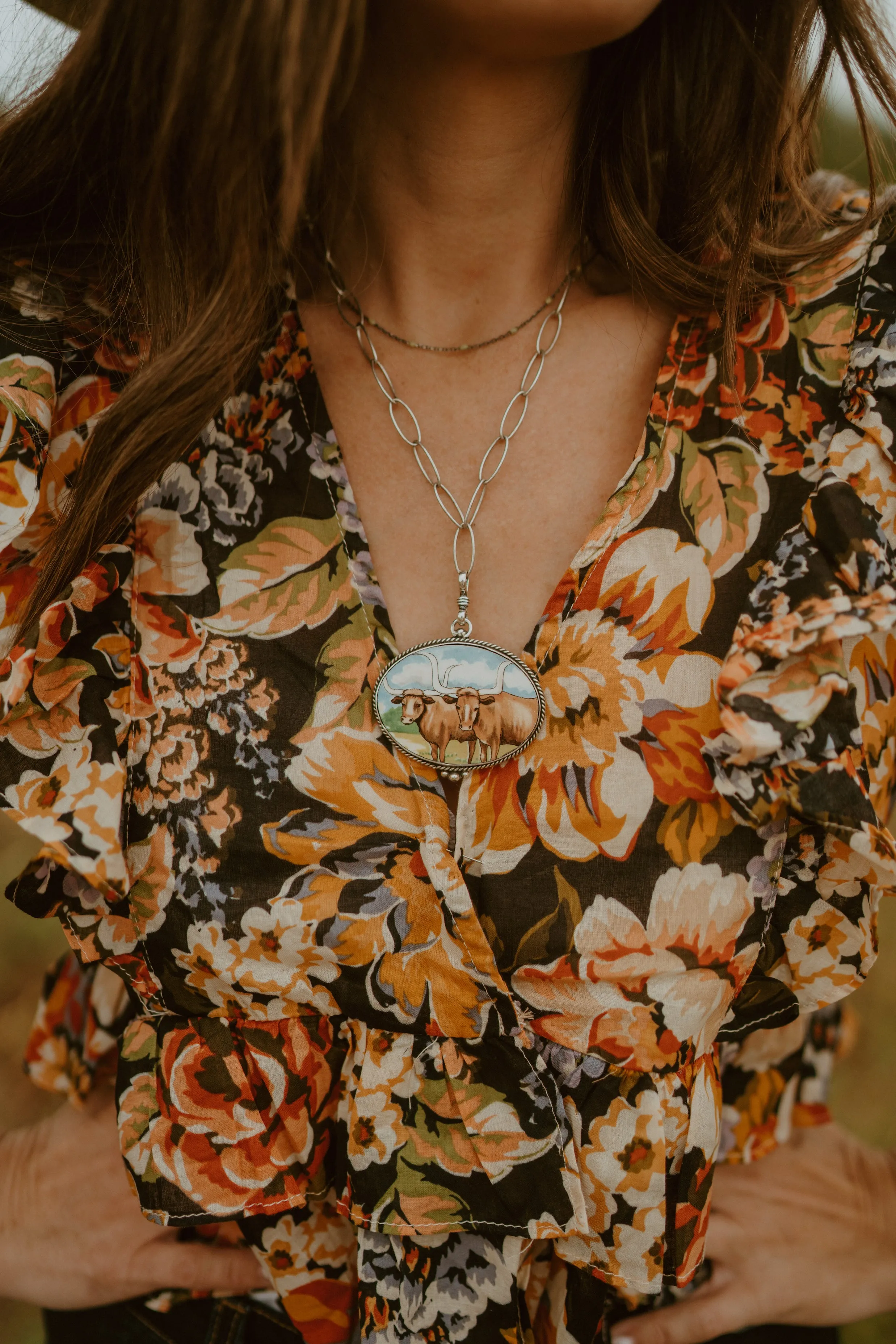 Double Longhorn Necklace