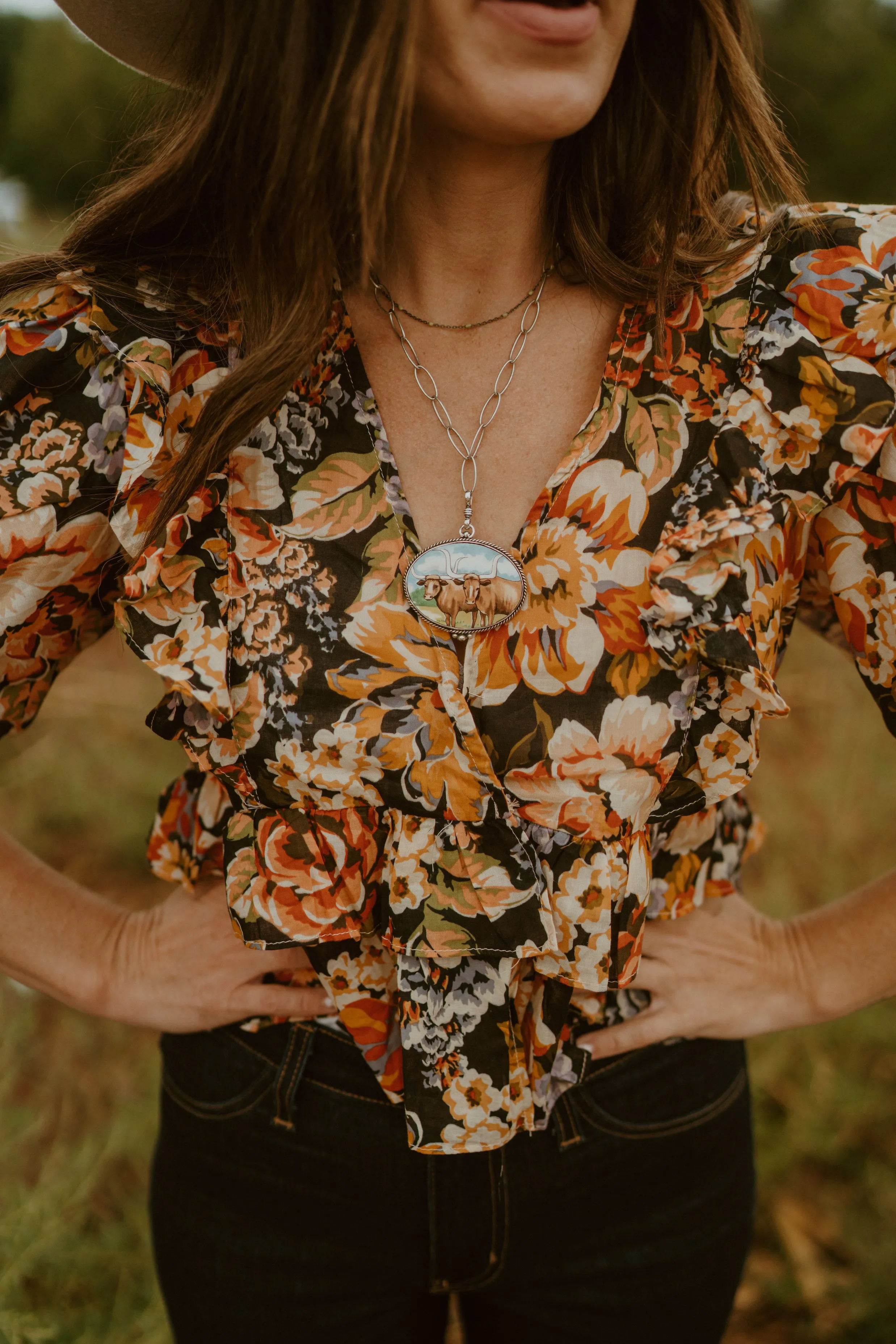 Double Longhorn Necklace