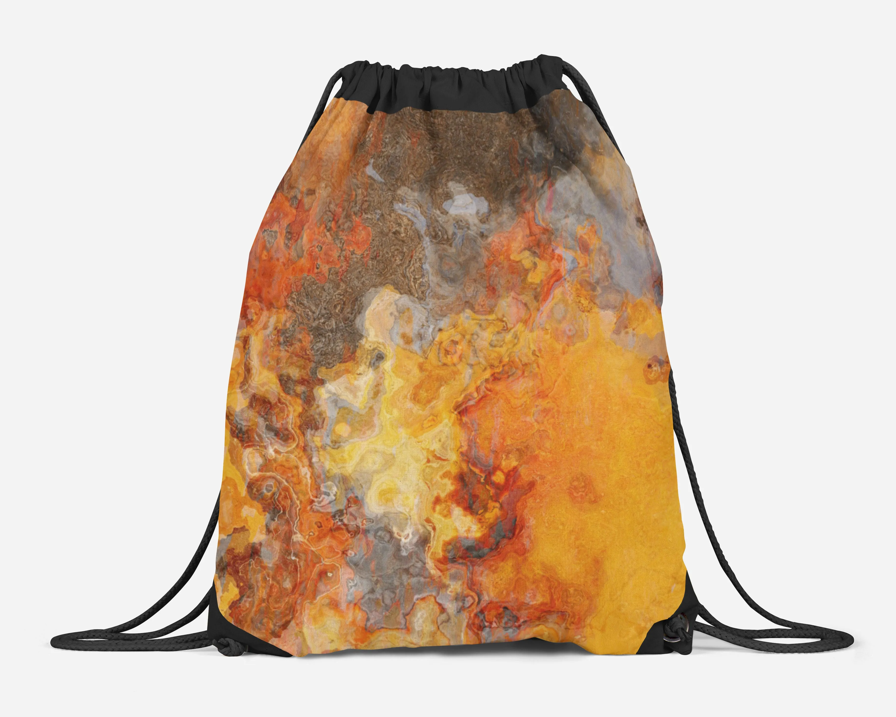 Drawstring Sling Bag, Lava Flow