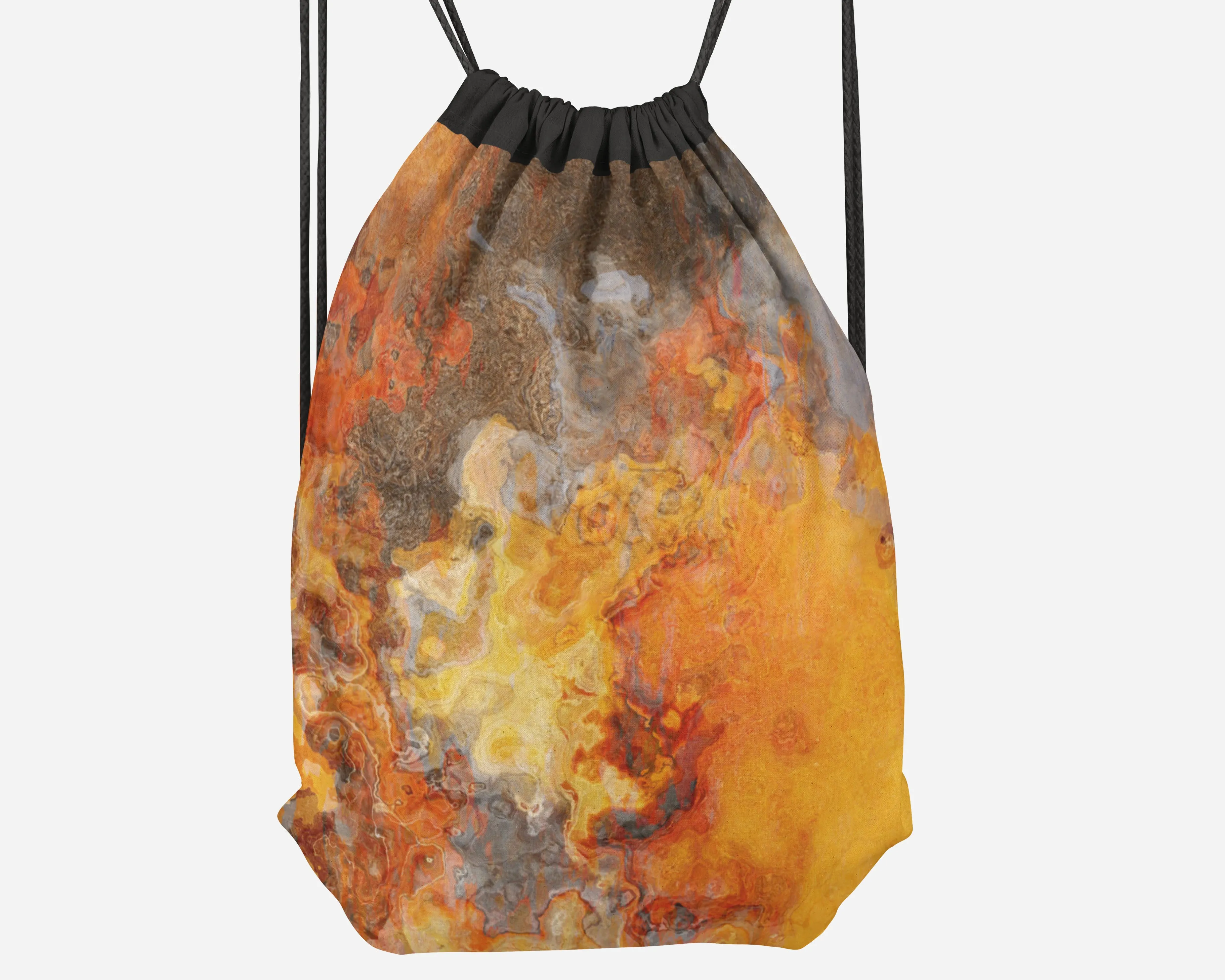 Drawstring Sling Bag, Lava Flow
