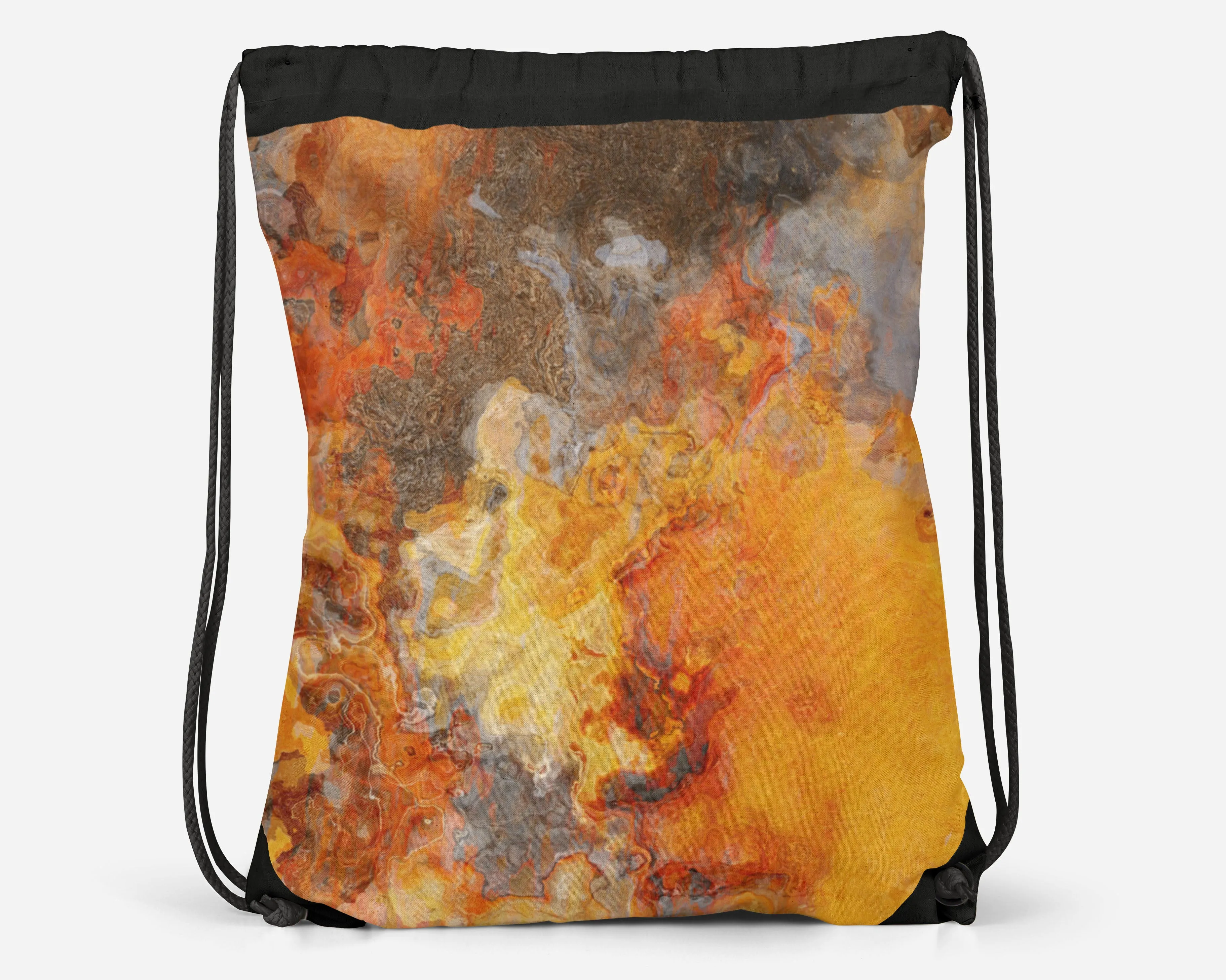 Drawstring Sling Bag, Lava Flow