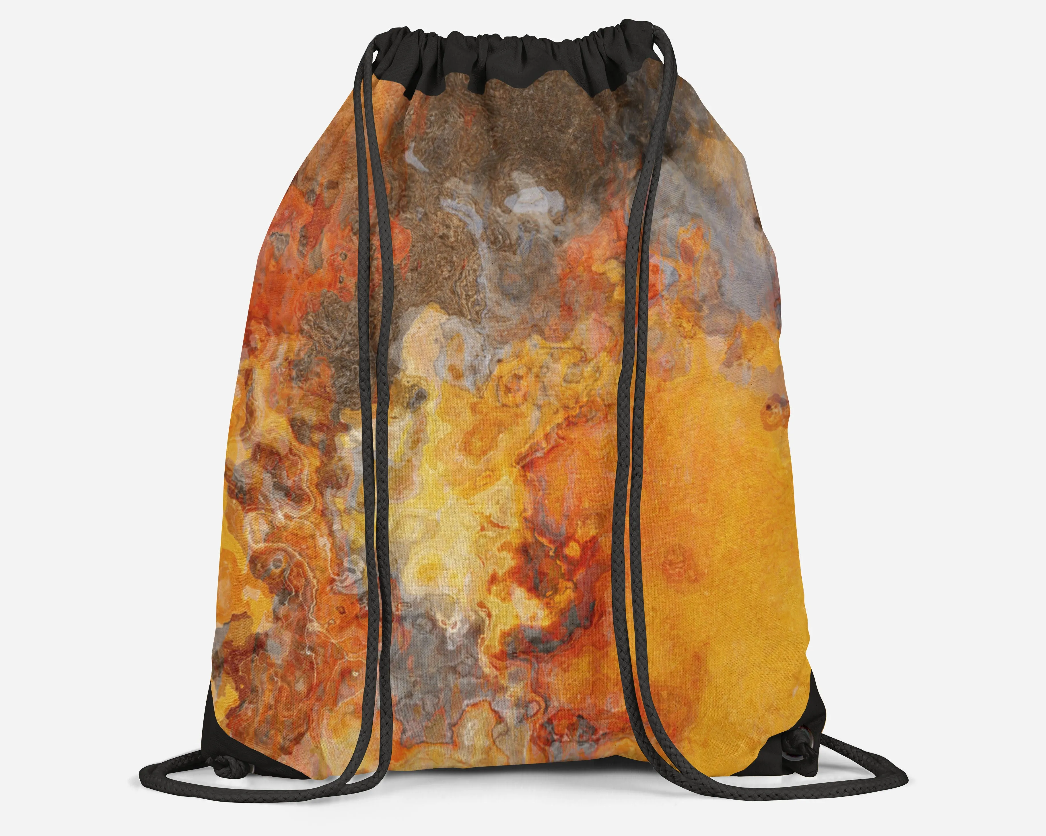Drawstring Sling Bag, Lava Flow