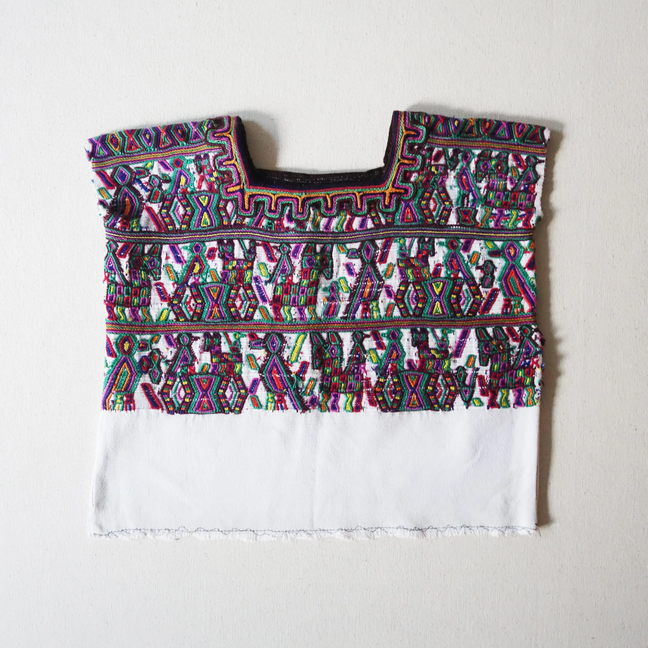 Embroidered Huipil Multicolor/White (4-6Y)