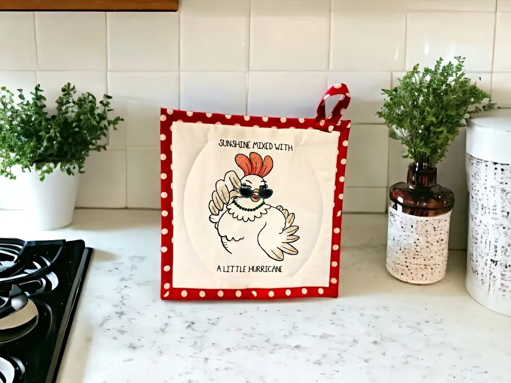 Embroidered Potholders and Hot Pads