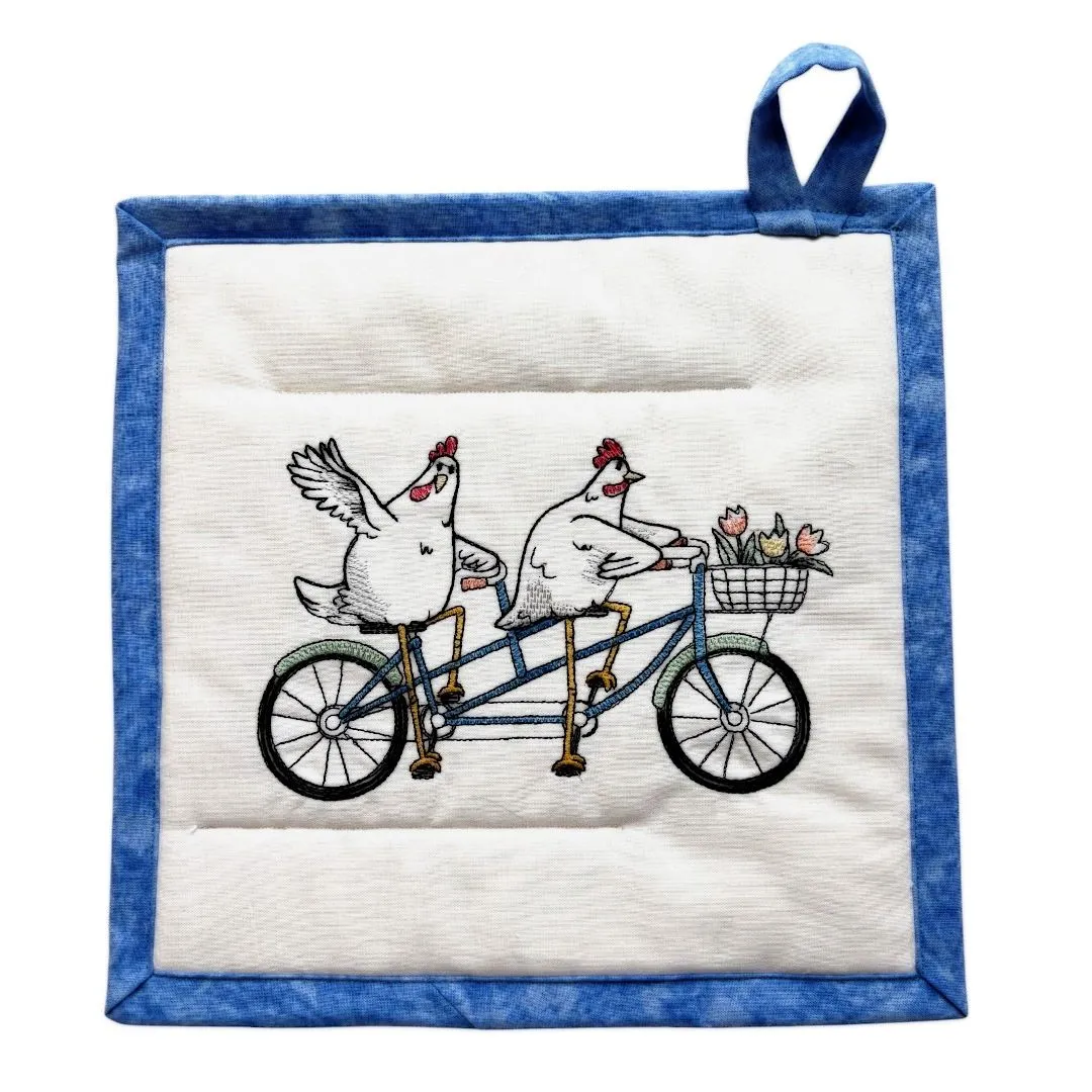 Embroidered Potholders and Hot Pads