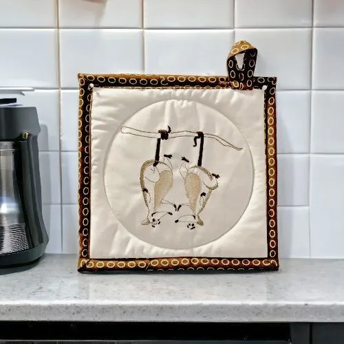 Embroidered Potholders and Hot Pads