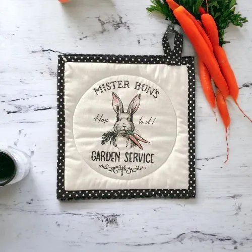 Embroidered Potholders and Hot Pads