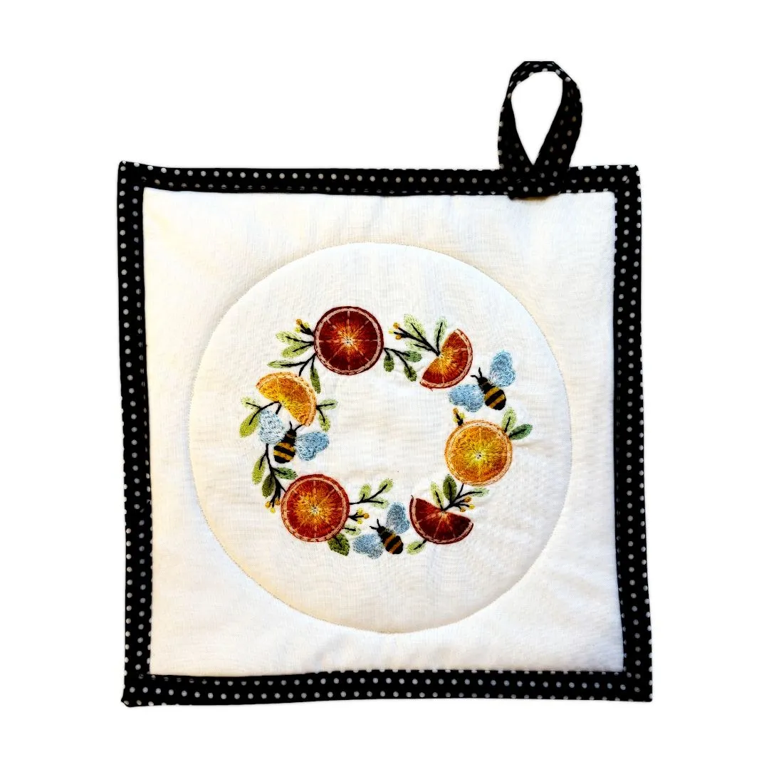 Embroidered Potholders and Hot Pads