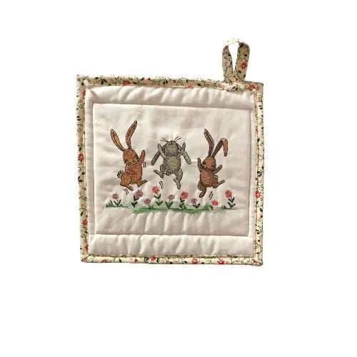 Embroidered Potholders and Hot Pads