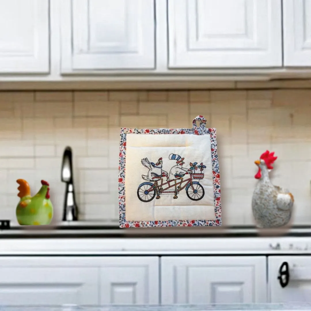 Embroidered Potholders and Hot Pads