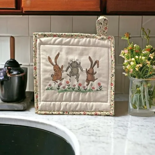 Embroidered Potholders and Hot Pads