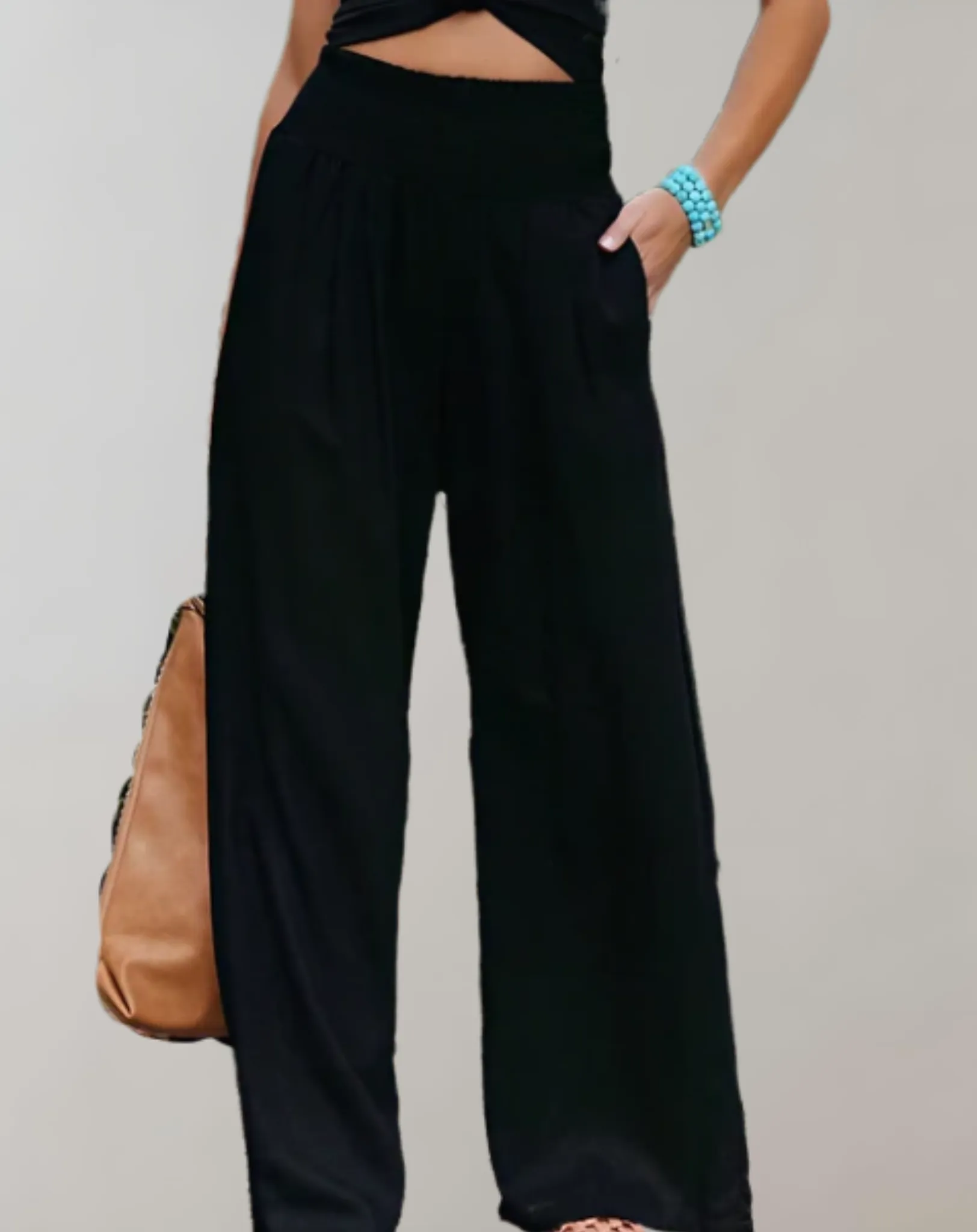 Erica | Wide Pleat Pants | Elegant Casual Style | Lightweight Fabric