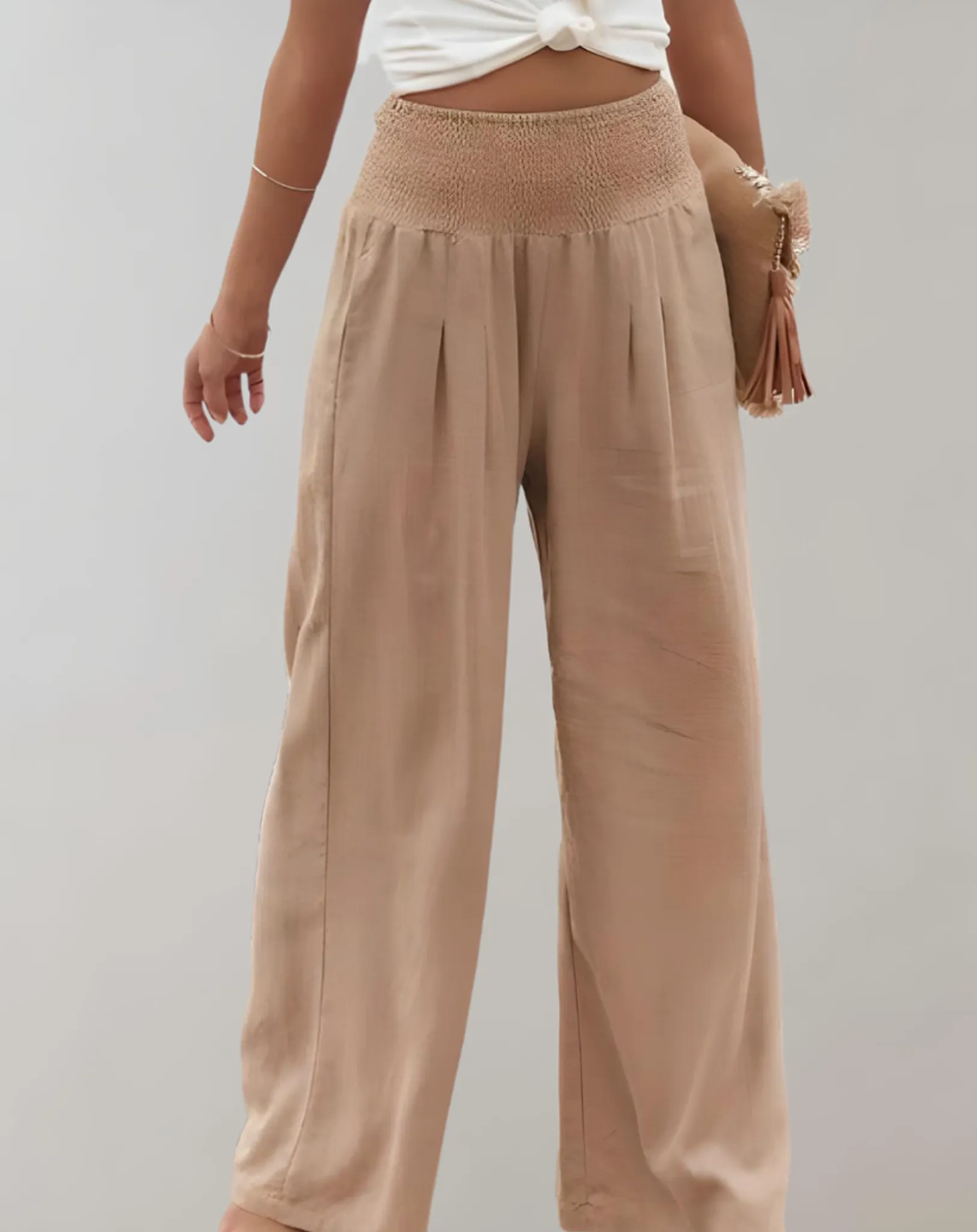 Erica | Wide Pleat Pants | Elegant Casual Style | Lightweight Fabric