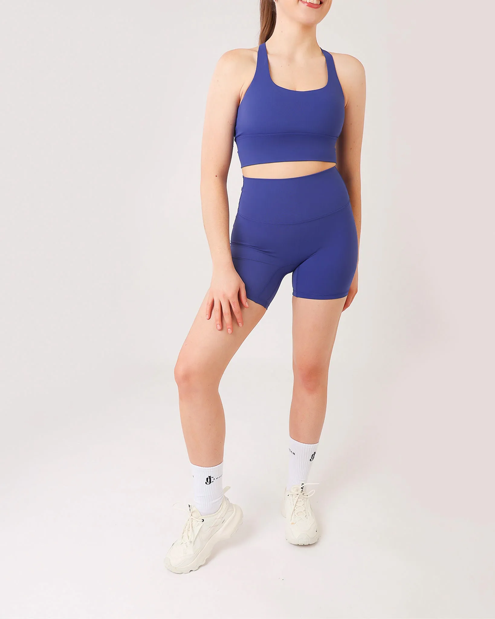 Evolve blueberry Criss Cross Sports Bra