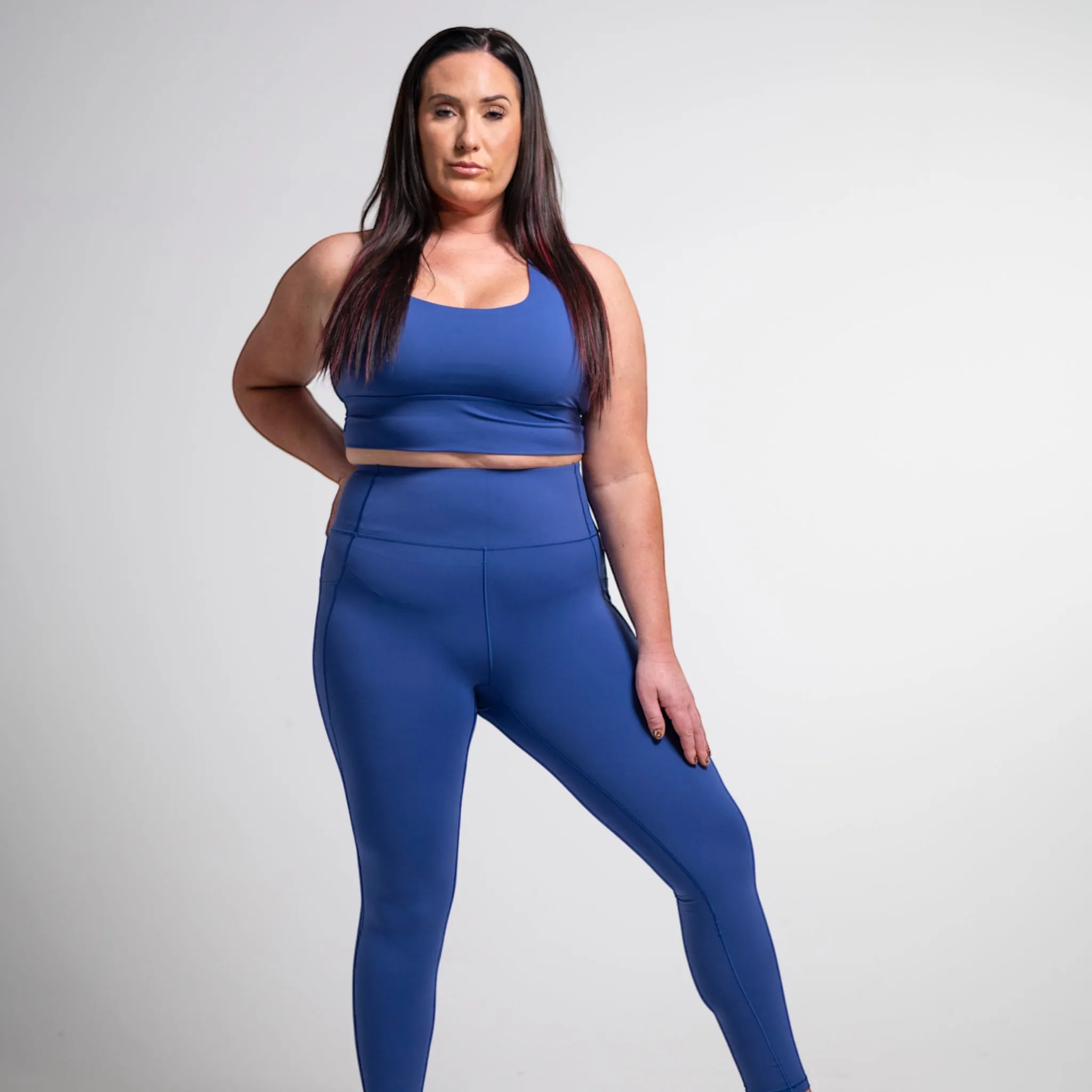 Evolve blueberry Criss Cross Sports Bra